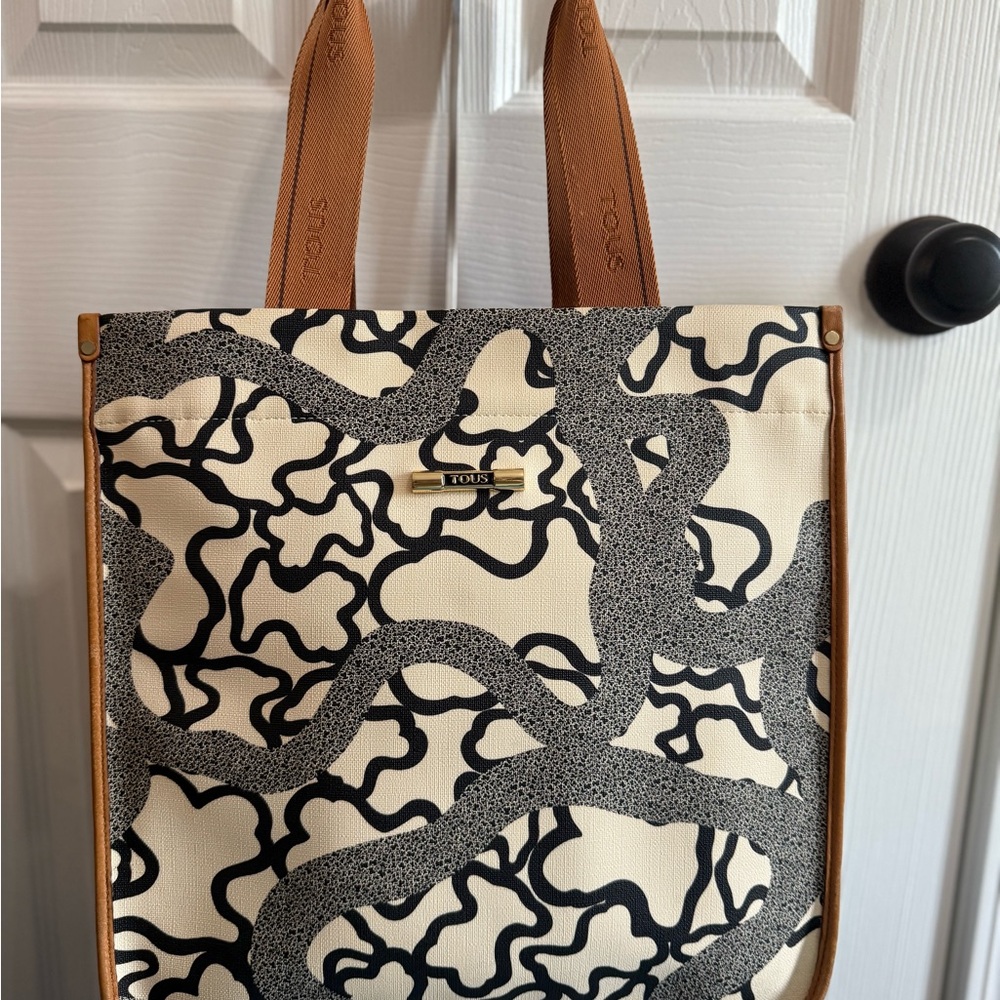 Tous Black and Cream Tote Bag